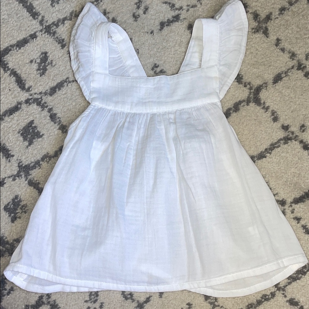 White Ruffled Tank
